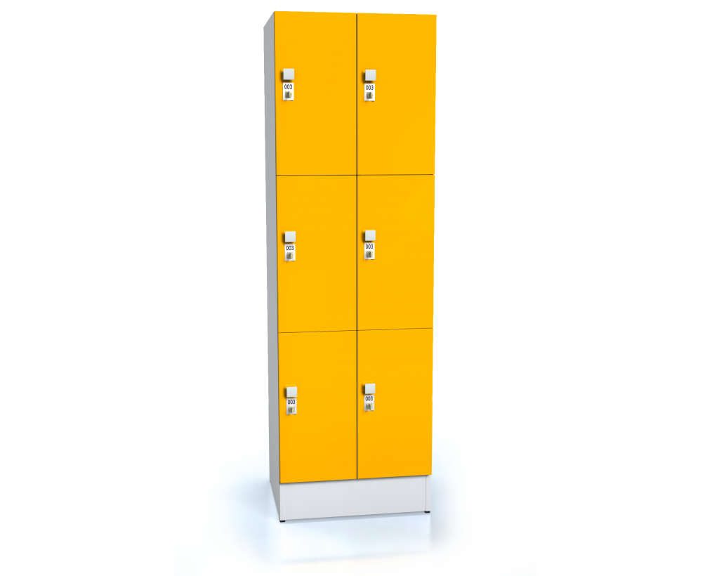 Premium lockers with six lockable boxes ALFORT AD 1920 x 600 x 520